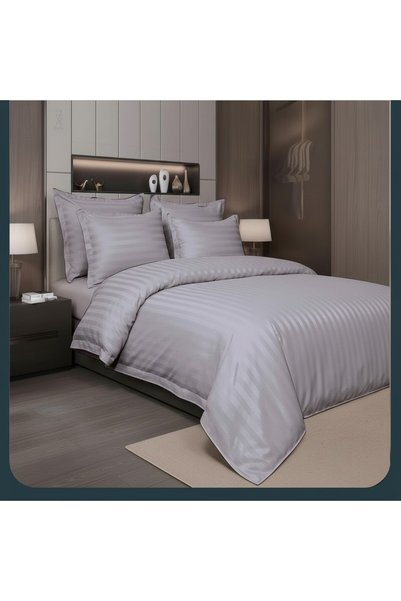 Johny Home Pucioasa Bed linen, damask 2 people, 4 pieces, 180x200 cm, light grey