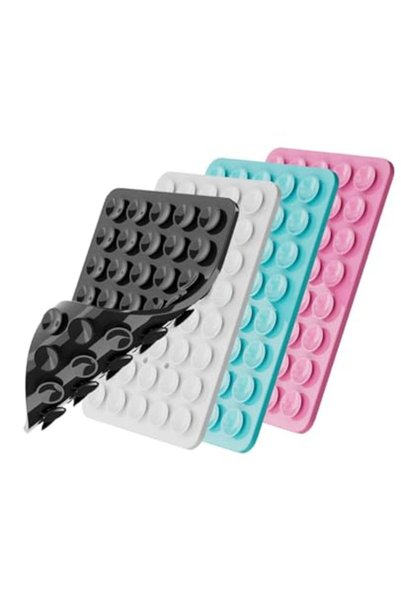 GENERAL 4 Pack Suction Cup Phone Mount, Double Sided Silicone Suction Phone C...