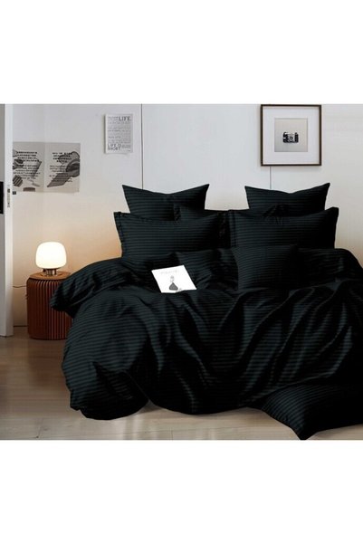 Sonia-home Double Bedding Set, Damask, Fitted Sheet, 6 pieces, 2 persons, Pla...