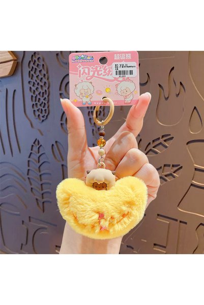 Generic Sheepboy and Big Bad Wolf Glittery Plush Keychain for Couples, Bag an...