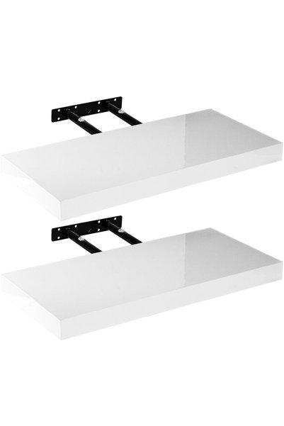 STILISTA Set 2 rafturi de perete, 110 cm, alb arctic