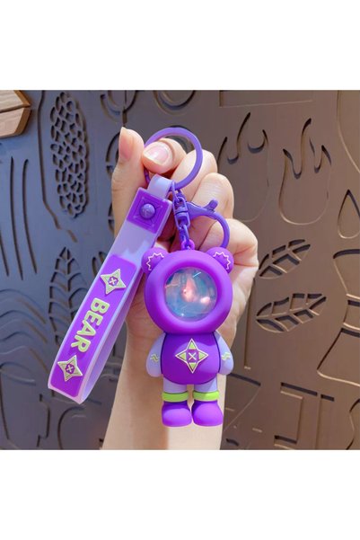 Generic Cartoon cute bear sunset atmosphere lamp doll key chain car bag penda...