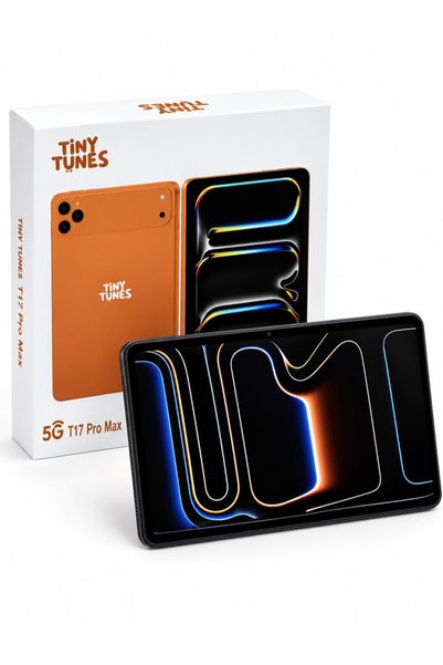 Tiny Tunes جهاز لوحي للأطفال T17 Pro Max باللون البرتقالي، بشاشة مقاس 10 بوصا...