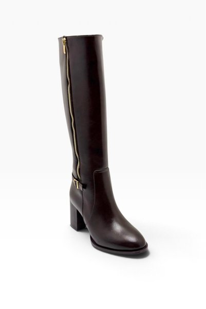 GEDİKPAŞHA Gedik Pasha 2510-27 Leather Zipper-Closure Women's Heeled Boots (7...