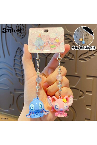 Generic Fashion Beaded Pendant Cartoon Doll Couple School Bag Hanging Chain