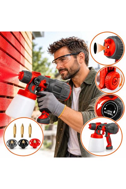 KESNUP Ηλεκτρικός ψεκαστήρας βαφής 550W, δεξαμενή 1200ml, 3 ακροφύσια (1.0/1....