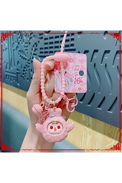 Generic Cartoon Velvet Rabbit Keychain Pendant Cute Bunny Doll Car Ornament Y...