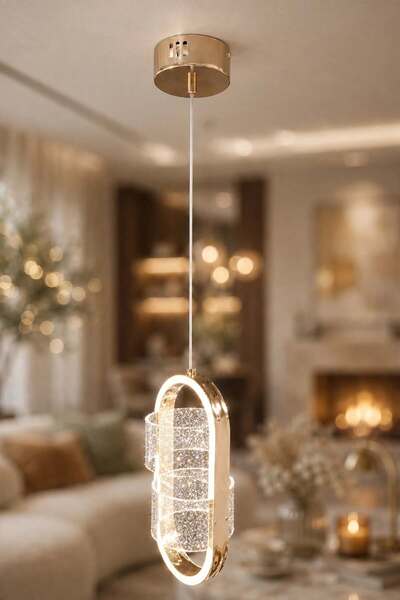 Cheap Lighting Asya Tekli Gold Model 3 Renk Modlu Ayarlanabilir Kablo Salon,K...