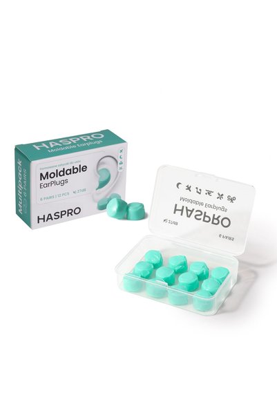 Haspro [6-Pair Pack] Soft Silicone Earplugs for Sleeping, Swimming & Bathing,...