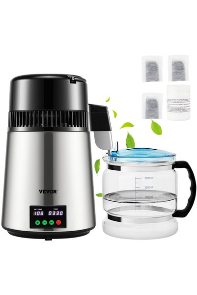 VEVOR Destilator de apă, Putere nominală: 750 W, Tensiune: 220 V/50 Hz, Inter...