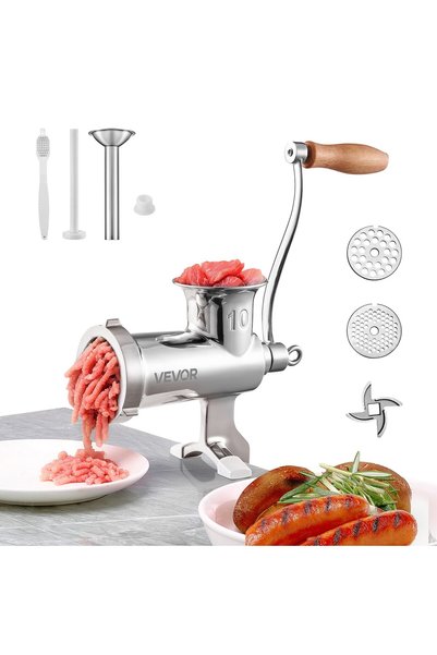 VEVOR Manual meat grinder, Product dimensions: 325 x 275 x 85 mm, Model numbe...