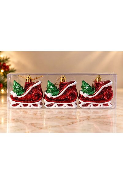 XTRIKE ME New Year's Christmas Tree Ornaments with Santa Claus Sleigh Figures...
