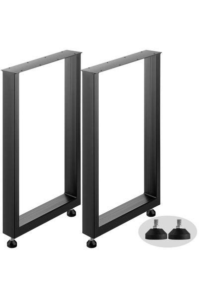 VEVOR Picioare de masă, Material: oțel, Culoare: negru, Înălțime: 720 mm, Lăț...