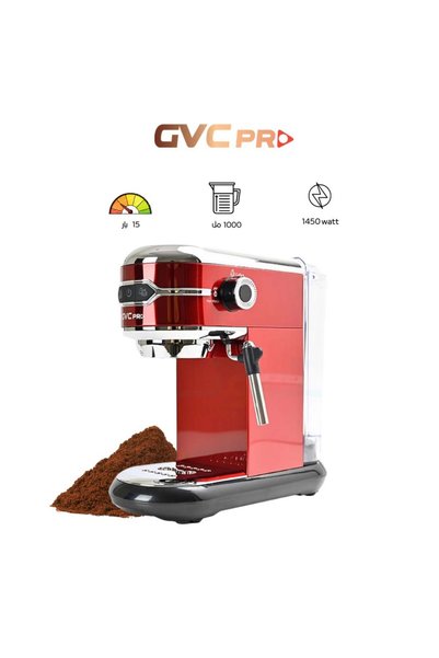 GVC PRO صانعة الاسبريسو من جي في سي برو , 1 لتر , 1450 واط , مع خاصية تسخين ا...