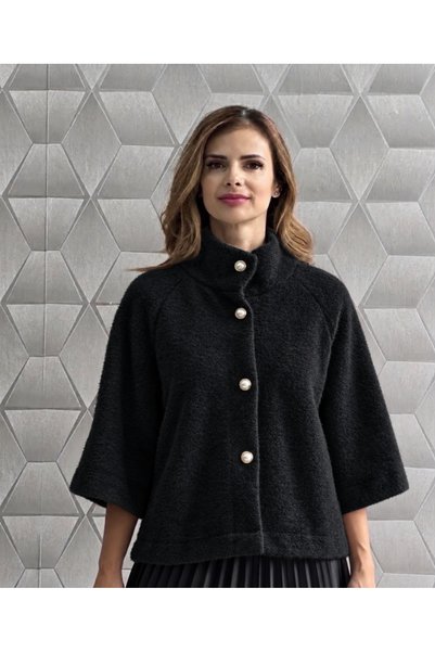 AndraRose Styles Κομψό κοντό μπουφάν Celine