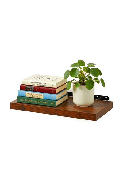 Relaxdays Wall-mounted shelf Relaxdays, 4x60x23cm, MDF and iron, color of choice