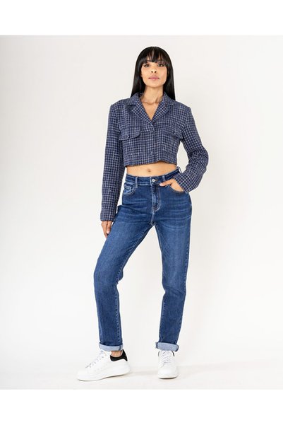 Nina Carter Blugi dama tip Boyfriend Albastru B-YY305-2 M10