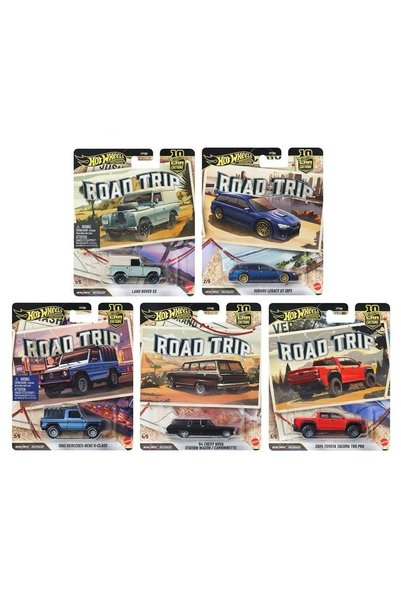 HOT WHEELS Premium Car Culture Road Trip 2026 5-Piece Set: Land Rover, Subaru...