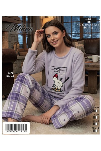 Mihra Kadın Polar Pijama Takımı