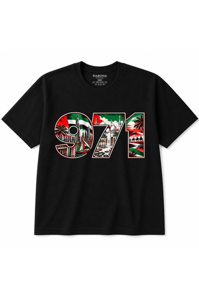 Rabona Fashion UAE Heritage 971 – Tricou cu motivul steagului Emiratelor Arab...