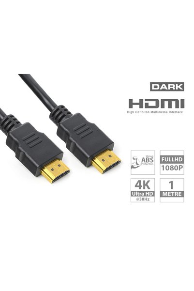 Dark 1m 4K Ultra HD HDMI to HDMI Cable (DK-HD-CV14L100A) - Gold-Plated Video ...