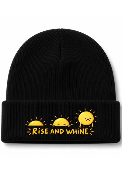 Rabona Fashion Rise and Whine – Căciulă amuzantă din tricot, cu model de cari...
