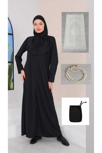 ELİF&ASLI PRAYER GARMENT, ZIPPERED PRAYER GARMENT, PRAYER MAT, BAG, 3-PIECE P...