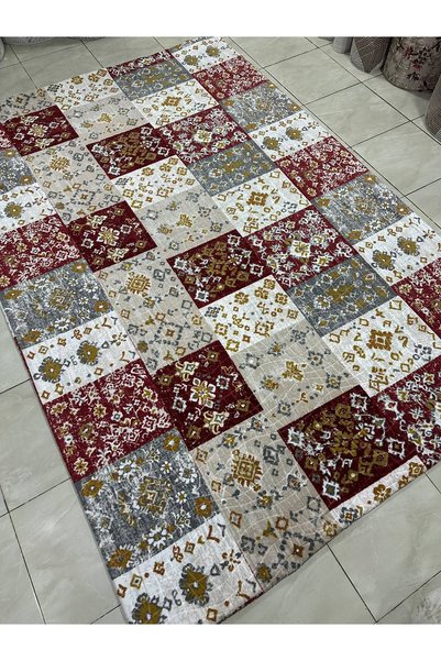 Yarençeyiz Patterned Rug Cover (No Rubber) - Fleece-lined, 6 m²