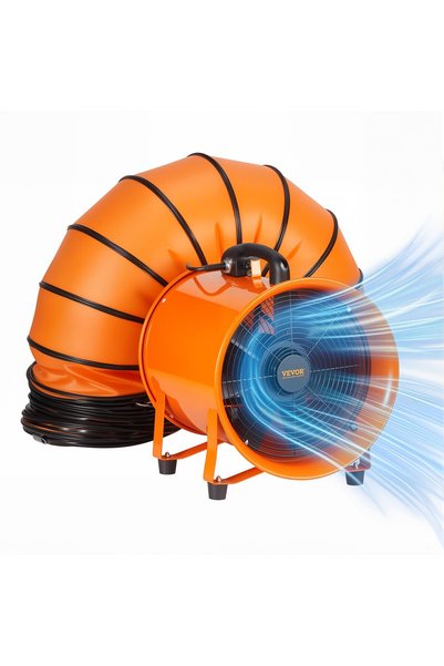 VEVOR Σωληνωτός αξονικός ανεμιστήρας, Ισχύς: 367 W, Διαστάσεις προϊόντος: 380...