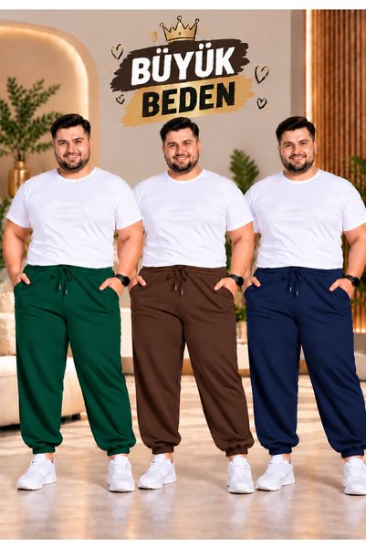 selcia PACHET AVANTAJOS DE 3 Piese: Pantaloni de trening pentru bărbați, mări...