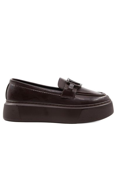 Marka Sesi AE511 Loafers, Coffee, Women's Ballet Flats