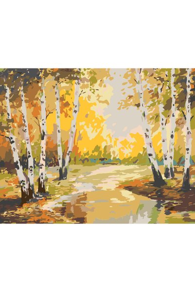Painting-numbers Set pictura pe numere Peisaj de toamna 3658, panza pe rama l...