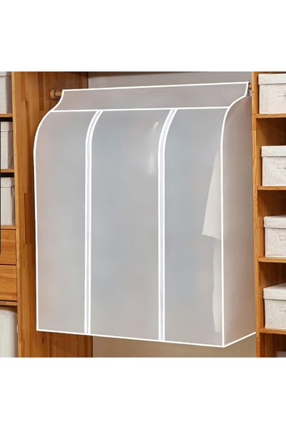 Yelajoy 4ft Large Clear Waterproof Dust Cover for Clothes Rail, Zippered Hang...
