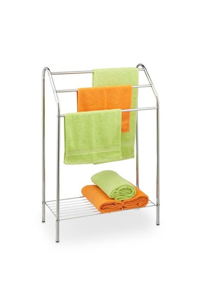Relaxdays Suport pentru prosoape cu 3 brațe și raft