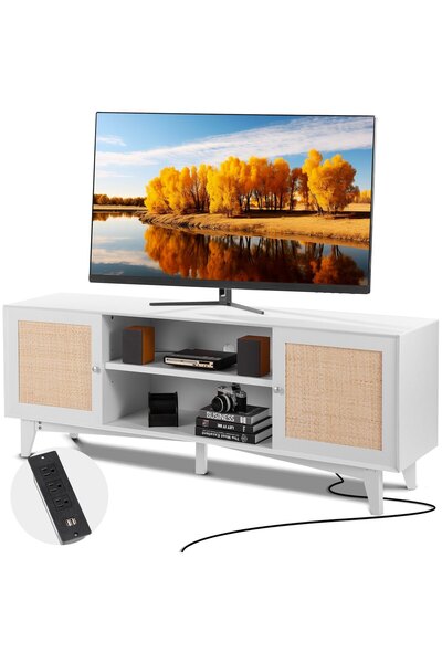 VEVOR Suport TV din ratan, Greutate produs: 36,3 kg