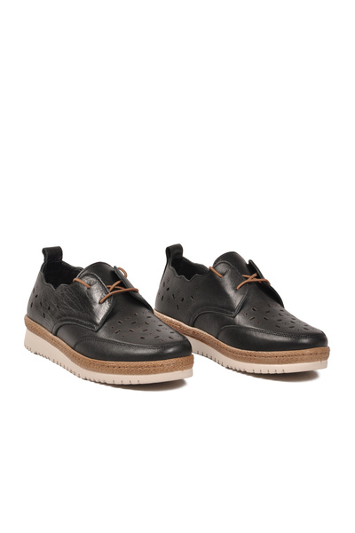 Voyager Women's Casual Shoes, Genuine Leather, Z136, Black