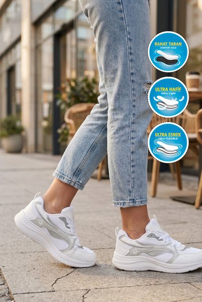 AYK'S Unisex Sneakers 26106 White-Gray