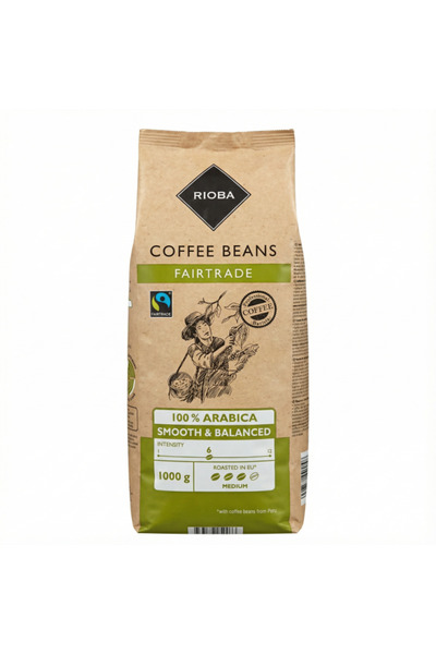 Rioba RIOBARIOBA Espresso Comerț Echitabil Boabe de Cafea 100% Arabica 1Kg