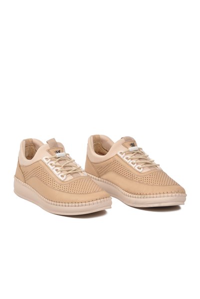 Voyager Women's Casual Shoes, Genuine Leather, Z092, Beige