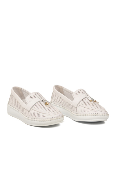 Voyager Women's Casual Shoes, Genuine Leather, Z093, White