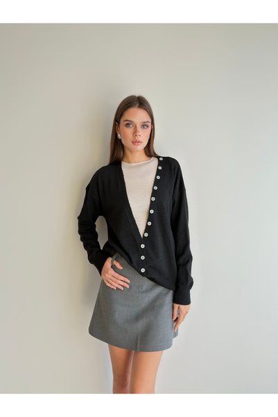 KENZA'A TRİKO Οoversized ζακέτα με κουμπιά