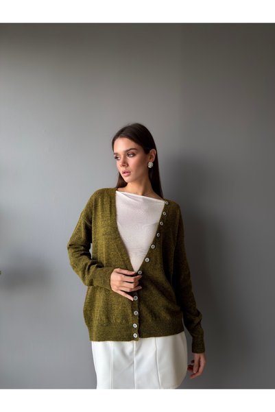 KENZA'A TRİKO Οoversized ζακέτα με κουμπιά