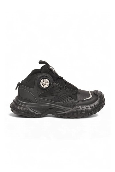 AYK'S Pampili Boys' Smart-Lace-Up Rubber Sole Black Outdoor Boot