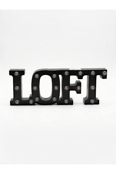 OEM Decorative "loft" letters with lights, metallic design, wall decor, indus...