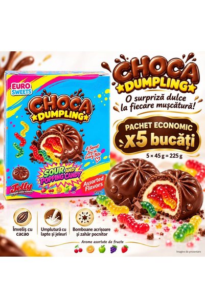 Generic Brand Sweets Choca Dumpling – cu umplutură de lapte, jeleuri și bombo...