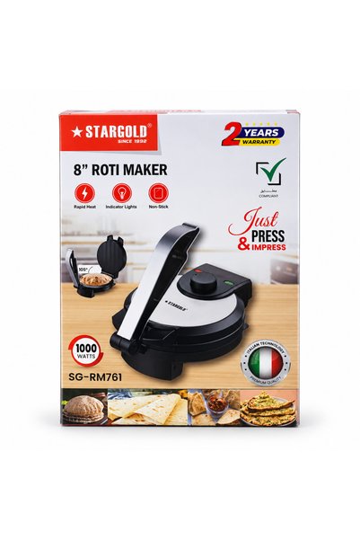 Stargold SG-RM761 جهاز صنع الروتي الكهربائي غير اللاصق بحجم 8 بوصات، 1000 واط