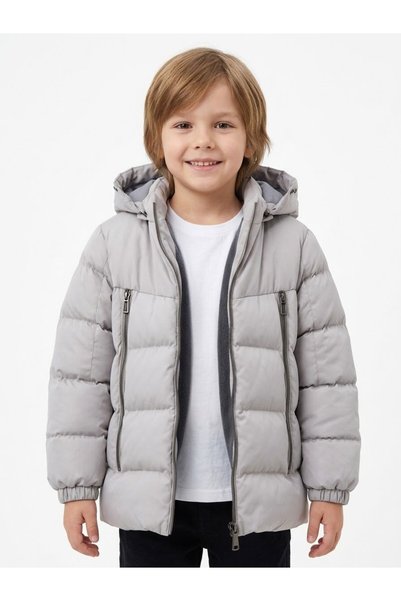 benitto kids BenittoKids Boys' Long Hooded Puffer Coat 51373