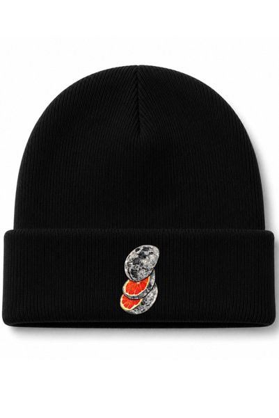 Rabona Fashion Lunar Citrus – Fâșii de portocală texturate, căciulă din trico...