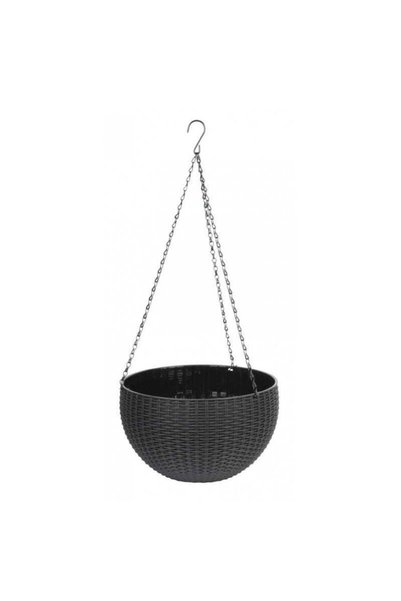 WISDOM Ghiveci de flori suspendat, gri, 26x16 cm
