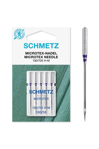 SCHMETZ Set 5 ace de cusut, Microtex, finete 100, 130/705 H-M VES